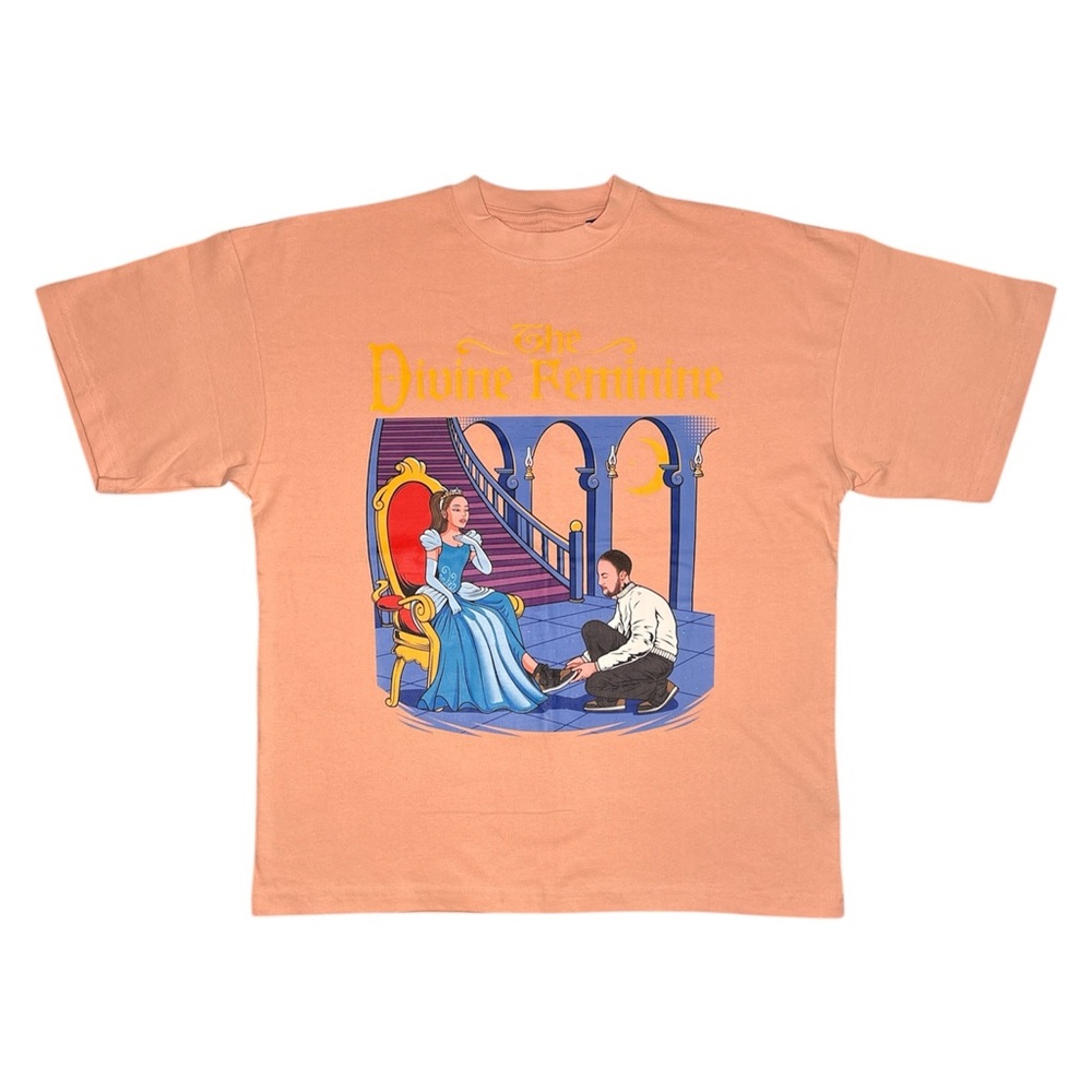 NWT Custom Peach Graphic Short Sleeve Oversized T-Shirt Ariana Grande Mac Miller